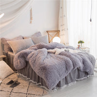 HKM-818771 Korean Mink Velvet Bedding Set - Multiple Sizes Available
