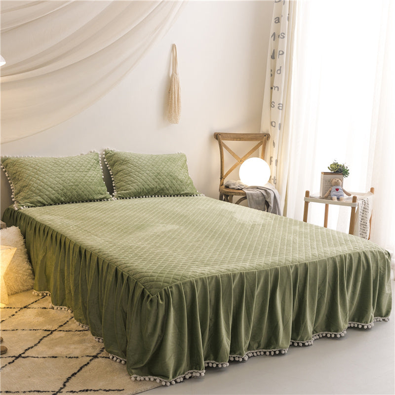 HKM-818771 Korean Mink Velvet Bedding Set - Multiple Sizes Available