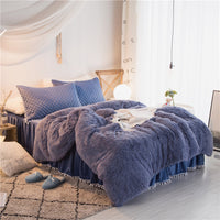 HKM-818771 Korean Mink Velvet Bedding Set - Multiple Sizes Available