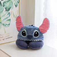 HKM-818835 U-shaped Cartoon Alien Plush Hooded Neck Pillow for Kids and Adults