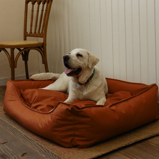 HKM-818963 Waterproof Faux Leather Pet Bed Sofa for Dogs and Cats - Multiple Sizes Available