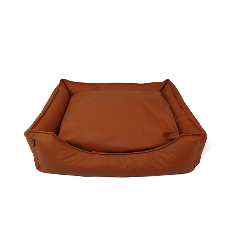 HKM-818963 Waterproof Faux Leather Pet Bed Sofa for Dogs and Cats - Multiple Sizes Available