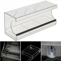HKM-819091 Transparent Acrylic Feeder for Medium-Sized Pets - 30x10x14 cm