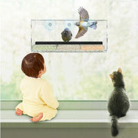 HKM-819091 Transparent Acrylic Feeder for Medium-Sized Pets - 30x10x14 cm