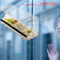 HKM-819091 Transparent Acrylic Feeder for Medium-Sized Pets - 30x10x14 cm