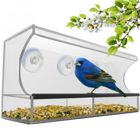 HKM-819091 Transparent Acrylic Feeder for Medium-Sized Pets - 30x10x14 cm