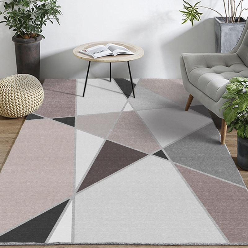 HKM-819219 Modern Rectangle Non-Slip Bedside Blanket Carpet for Living Room and Bedroom