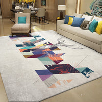HKM-819219 Modern Rectangle Non-Slip Bedside Blanket Carpet for Living Room and Bedroom