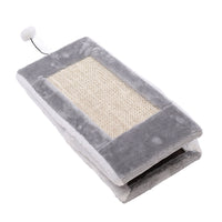 HKM-819283 Triangle Cat Claw Sisal Toy in Gray White and Light Brown Beige, Small and Large Sizes