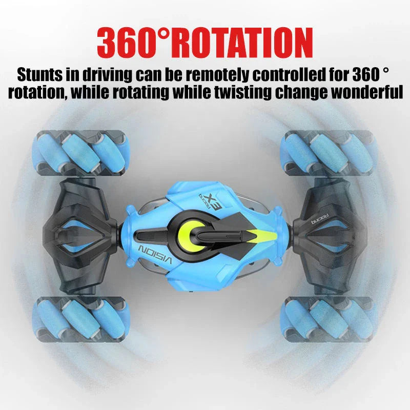 HKM-819411 Stunt Remote Control Twister Car - 360° Rotating, Drift Capable, Indoor/Outdoor Fun for Ages 5 and Up