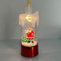 HKM-819603 Candle Light Scene Decoration with Snowman and Panda Design - Christmas Home Accent