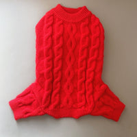 HKM-819667 Knitted Warm Sweater for Pets - Four-Leg Design for Autumn and Winter, Multiple Sizes Available