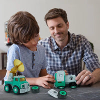 HKM-819731 5-in-1 Transformable Military Vehicle Building Blocks Toy for Kids, DIY Assembly Robot Model