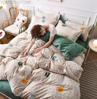 HKM-819923 Aloe Cotton Four-Piece Cartoon Bed Sheet Set for 1.2m to 2.2m Beds