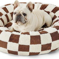 HKM-820115 Round Four Seasons Universal Warm Pet Bed - Removable and Washable Options in Various Plaids, Sizes 50x50 to 90x90 cm