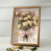 HKM-820243 Three-Dimensional Hollow Dried Flower Photo Frame - Modern Rectangular Decoration for Preserved Fresh Flowers