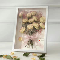 HKM-820243 Three-Dimensional Hollow Dried Flower Photo Frame - Modern Rectangular Decoration for Preserved Fresh Flowers