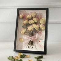 HKM-820243 Three-Dimensional Hollow Dried Flower Photo Frame - Modern Rectangular Decoration for Preserved Fresh Flowers