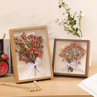 HKM-820243 Three-Dimensional Hollow Dried Flower Photo Frame - Modern Rectangular Decoration for Preserved Fresh Flowers