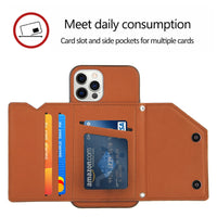 HKM-820243 iPhone Card Holster Flip Business TPU Cover in Multiple Colors