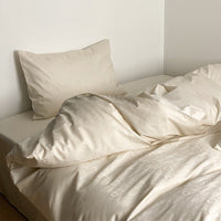 HKM-820307 Long Velvet Jacquard Four-Piece Cotton Duvet Cover Set with Floral and Plant Pattern
