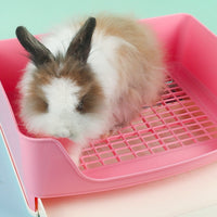 HKM-820307 Rabbit Drawer Fence Toilet Anti-Spray for Totoro - Pink, Blue, Milky White, Plastic, 40x16x29cm
