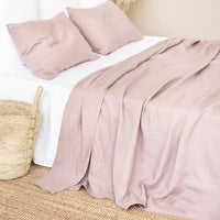 HKM-820307 Solid Color Linen Bed Sheets for Single & Double Beds, Dimensions 120x220cm to 260x280cm