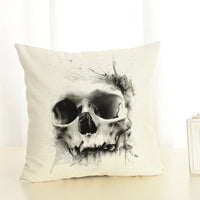 HKM-820371 Cartoon Skull Head Cushion Cover, 45x45 cm, Cotton with PP Cotton Filling
