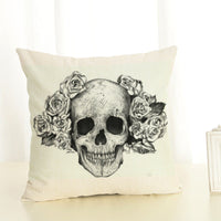 HKM-820371 Cartoon Skull Head Cushion Cover, 45x45 cm, Cotton with PP Cotton Filling