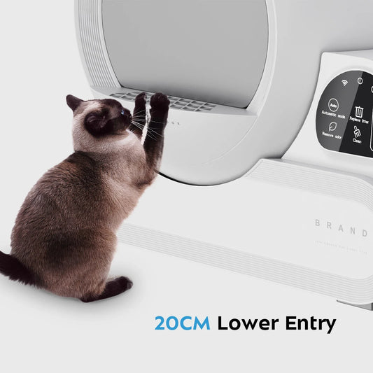 KTX-820435 Extra Large Smart Cat Toilet with Automatic Cleaning and Odor Control - 70L Capacity, Low Noise, Infrared Sensor, Easy to Clean