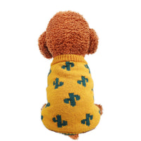 HKM-820563 Cozy Turmeric Cactus Sweater for Dogs and Cats - Multiple Sizes Available