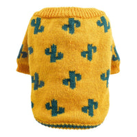 HKM-820563 Cozy Turmeric Cactus Sweater for Dogs and Cats - Multiple Sizes Available