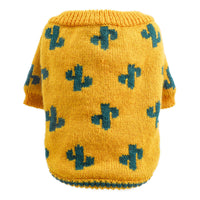 HKM-820563 Cozy Turmeric Cactus Sweater for Dogs and Cats - Multiple Sizes Available