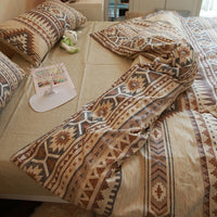 HKM-820627 Bohemian Cotton Geometric Bed Sheet Set – Available in 1.2m and 1.5m Sizes