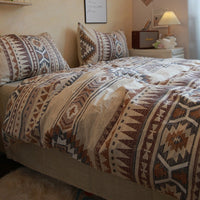 HKM-820627 Bohemian Cotton Geometric Bed Sheet Set – Available in 1.2m and 1.5m Sizes
