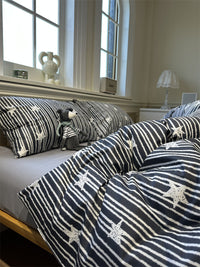 HKM-820627 Bohemian Cotton Geometric Bed Sheet Set – Available in 1.2m and 1.5m Sizes