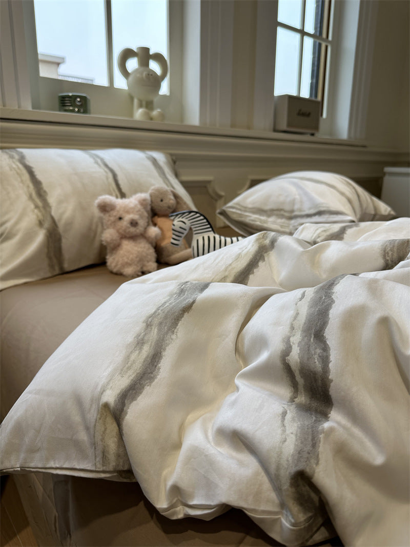 HKM-820627 Bohemian Cotton Geometric Bed Sheet Set – Available in 1.2m and 1.5m Sizes