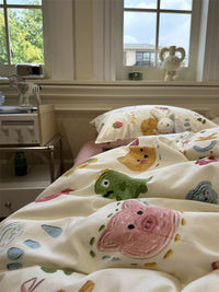 HKM-820627 Bohemian Cotton Geometric Bed Sheet Set – Available in 1.2m and 1.5m Sizes