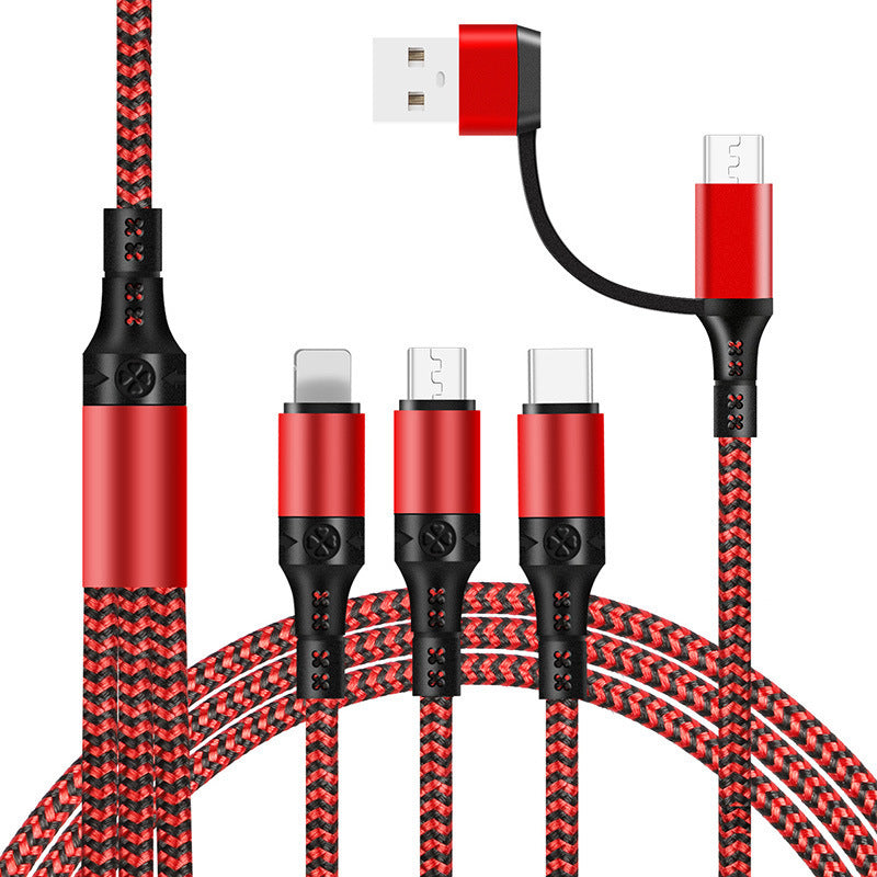 HKM-820691 5-in-1 Fast Charging Data Cable with TYPE C Interface for Mobile Devices and Laptops, 1.2m Length