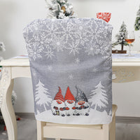 HKM-820755 Christmas-Themed English Alphabet Chair Cover - Super Soft Cloth - Green & Red Options - Home Decoration
