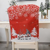 HKM-820755 Christmas-Themed English Alphabet Chair Cover - Super Soft Cloth - Green & Red Options - Home Decoration