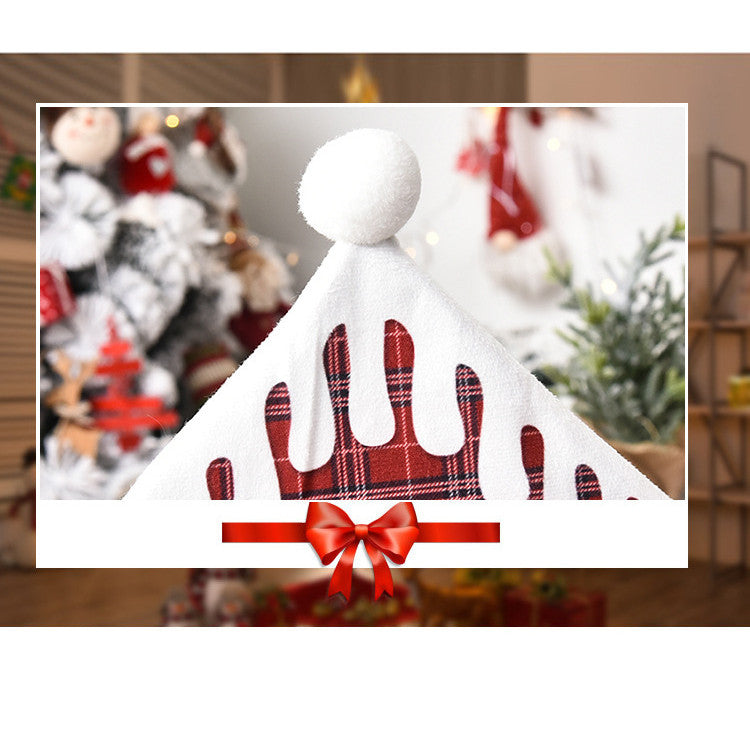 HKM-820755 Christmas-Themed English Alphabet Chair Cover - Super Soft Cloth - Green & Red Options - Home Decoration