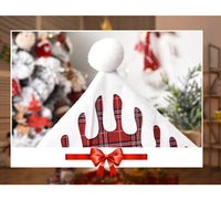 HKM-820755 Christmas-Themed English Alphabet Chair Cover - Super Soft Cloth - Green & Red Options - Home Decoration