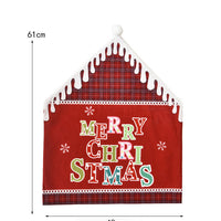 HKM-820755 Christmas-Themed English Alphabet Chair Cover - Super Soft Cloth - Green & Red Options - Home Decoration