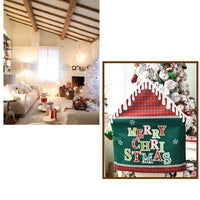 HKM-820755 Christmas-Themed English Alphabet Chair Cover - Super Soft Cloth - Green & Red Options - Home Decoration