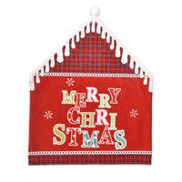 HKM-820755 Christmas-Themed English Alphabet Chair Cover - Super Soft Cloth - Green & Red Options - Home Decoration