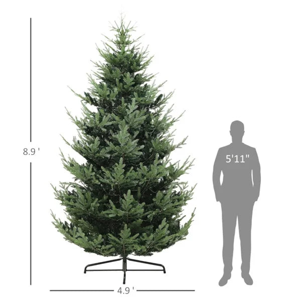 KTX-820755 Customizable 9 ft Eco-Friendly Christmas Tree with Metal Stand for Holiday Displays