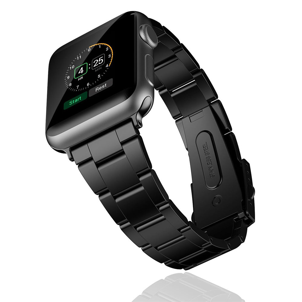 HKM-820883 Three Beads Stainless Steel Watch Strap for Apple Watch Series 1/2