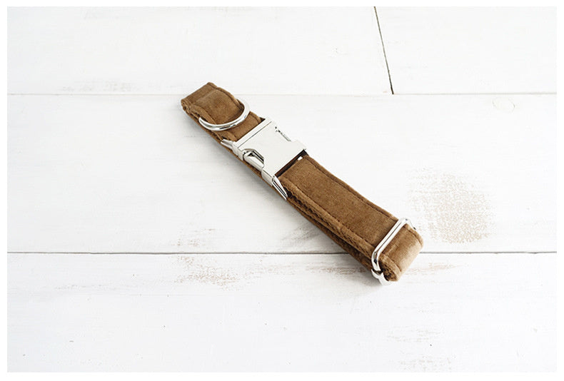 HKM-821011 Camel Polyester Dog Collar with Thick Material