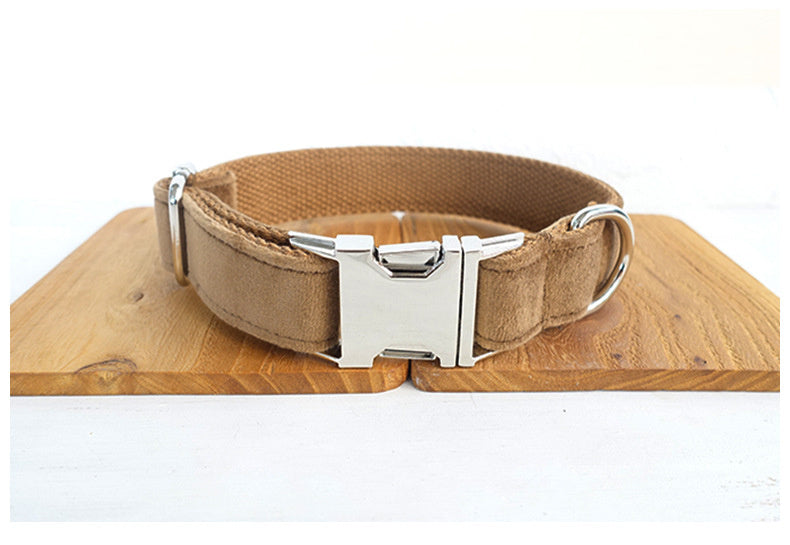 HKM-821011 Camel Polyester Dog Collar with Thick Material